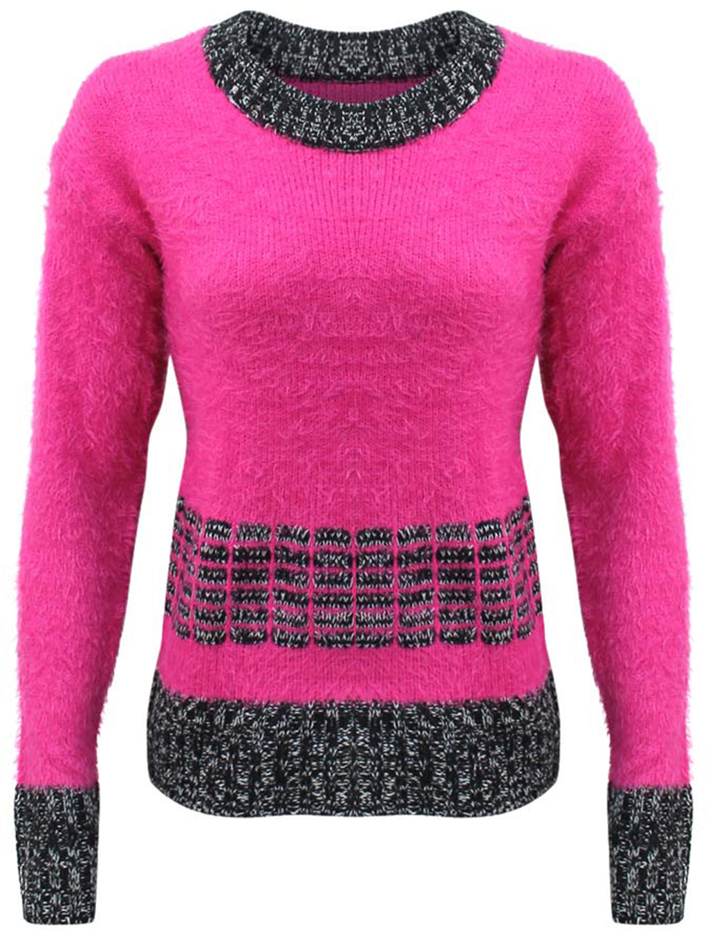 Pullover Sweater With Contrasting Pattern