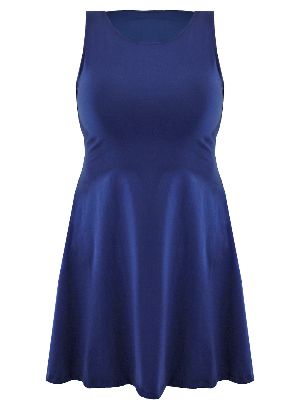 Womens Plus Size Navy Blue Swing Dress