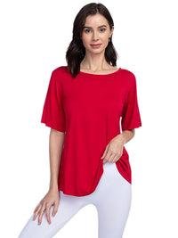 Womens Bell Sleeve Loose Fit Tunic Top