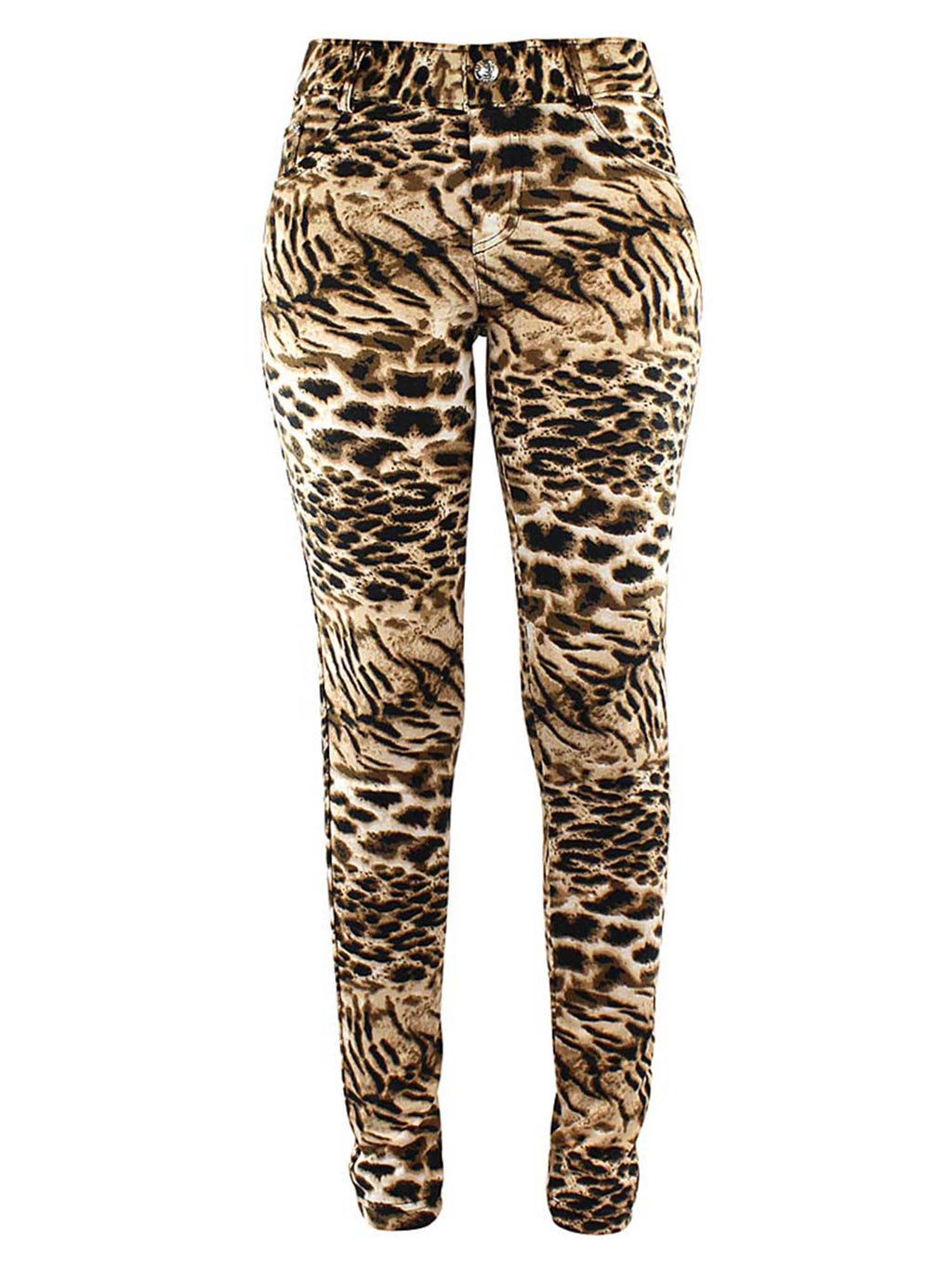 Leopard Print Jeggings With Pockets