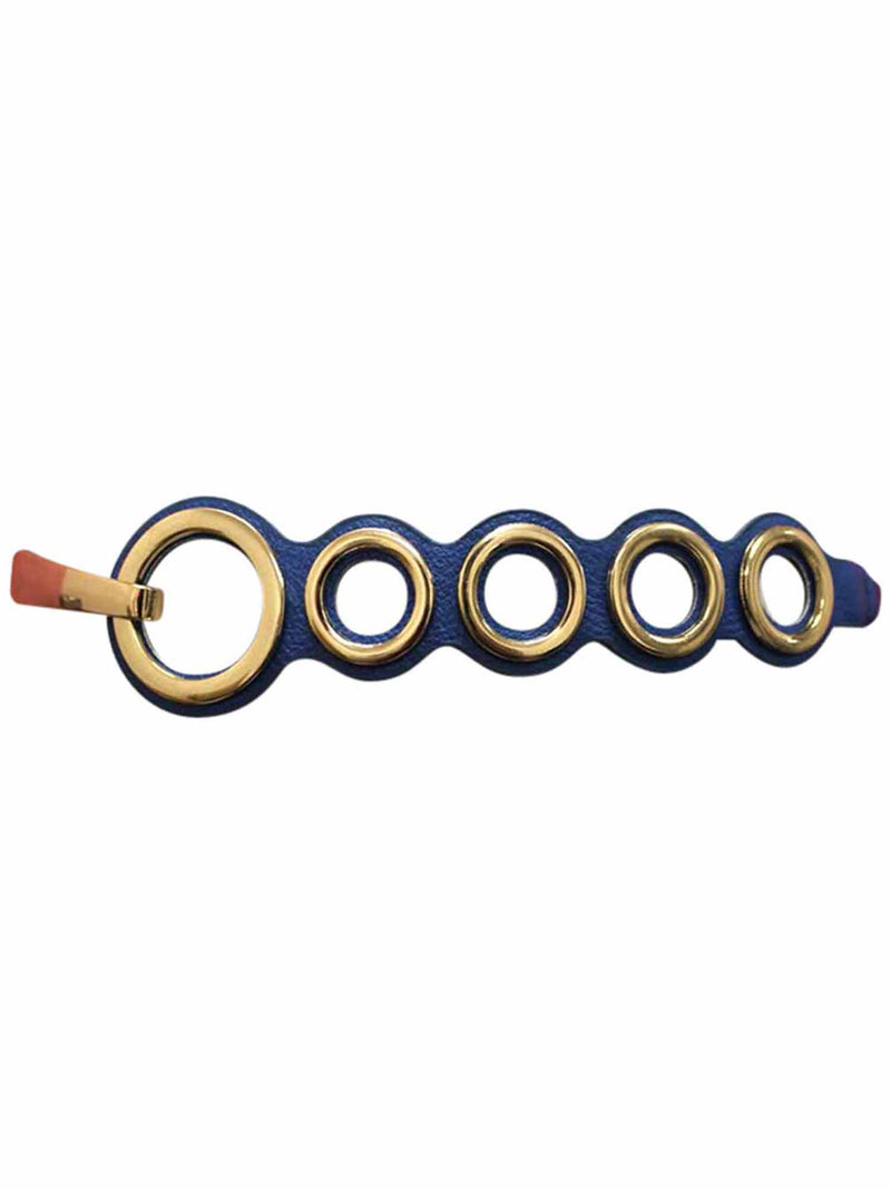 Circle Clustered Fashion Belt With Gold Hardware