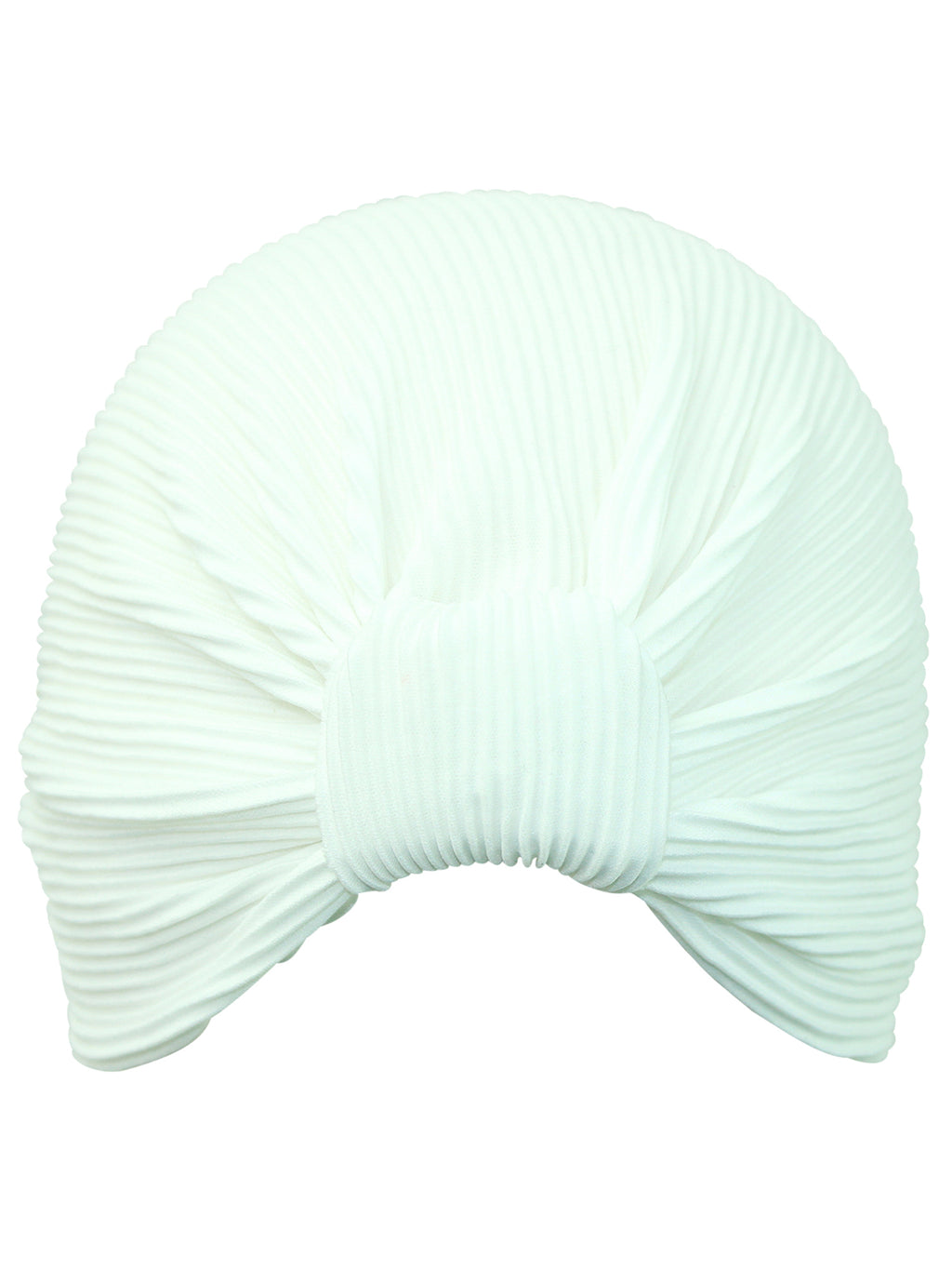 Thin Pleated Polyester Turban Head Wrap For Women