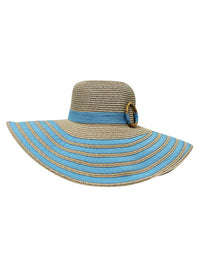 Striped Straw Floppy Hat