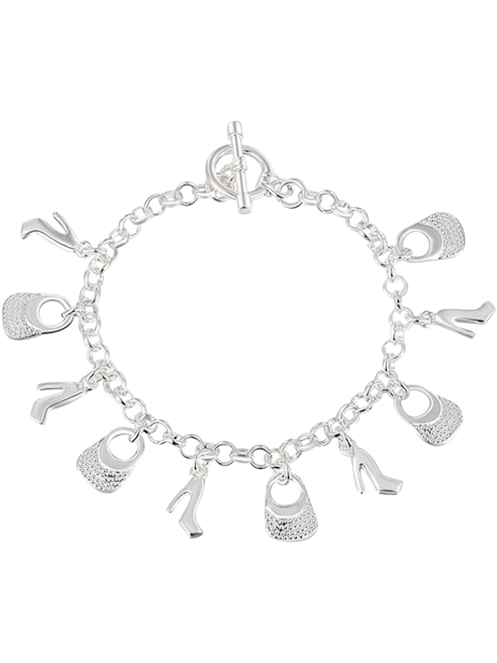 Handbags & Heels Sterling Silver Plated Bracelet