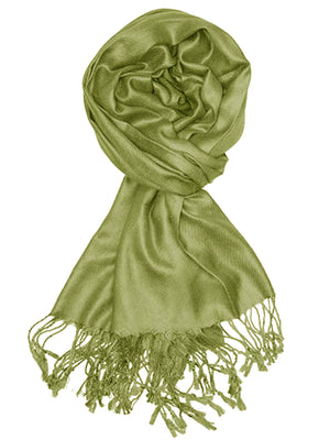 Solid Color Pashmina Scarf Wrap With Fringe