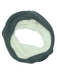 Cable Knit Neck Warmer With Fleece Lining