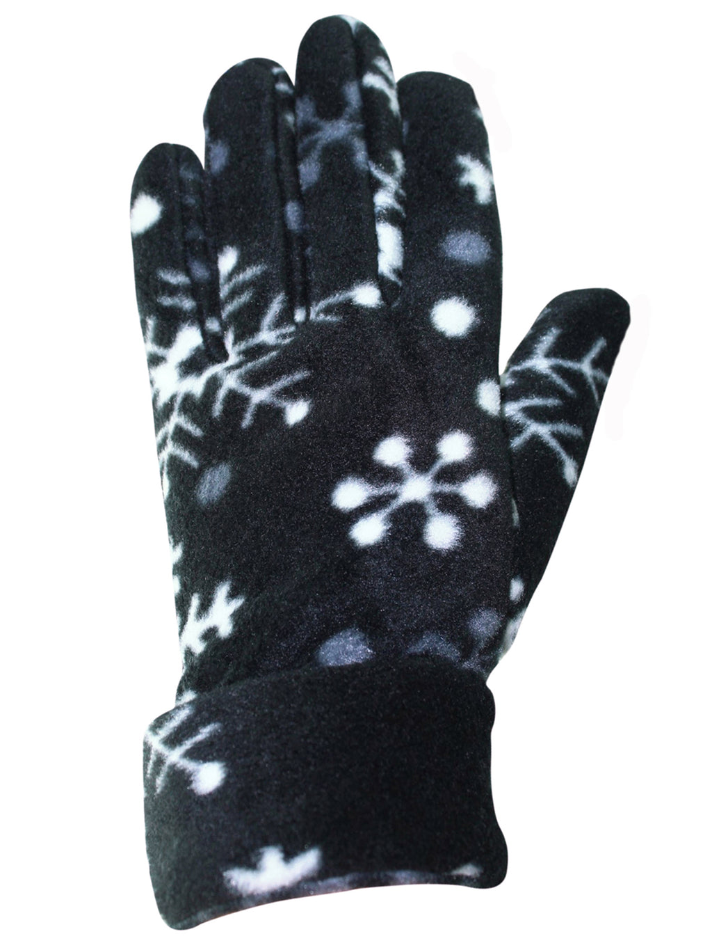 Black & White Snowflake Hat Scarf & Gloves Set