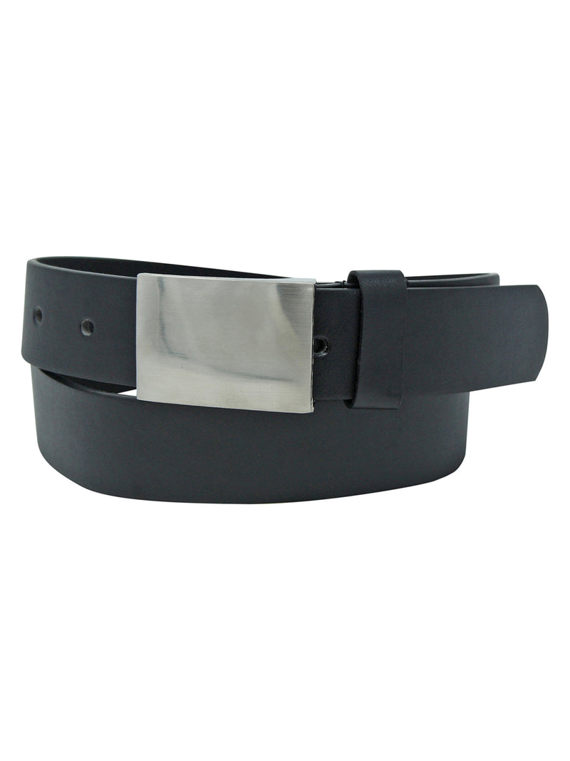 Men's Leather Belt With Chrome Buckle