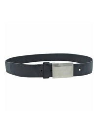 Men's Leather Belt With Chrome Buckle