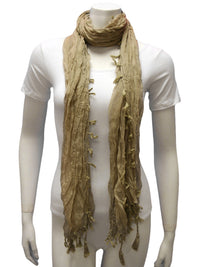 Crinkled Tassel Scarf Shawl