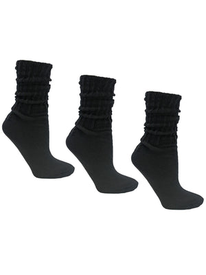 Cotton 3 Pack Slouch Socks