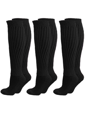 All Cotton 3 Pack Extra Heavy Slouch Socks