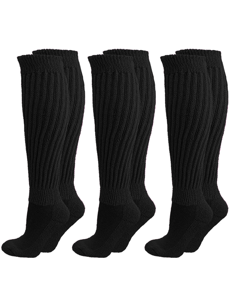 All Cotton 3 Pack Extra Heavy Slouch Socks