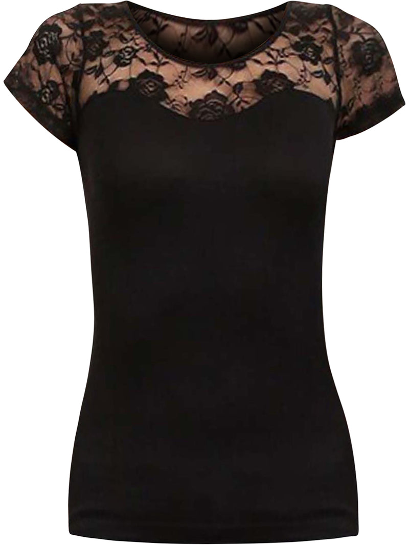 Short Sleeve Lace Top – Luxury Divas