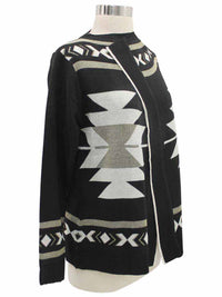 Tribal Print Cardigan Sweater