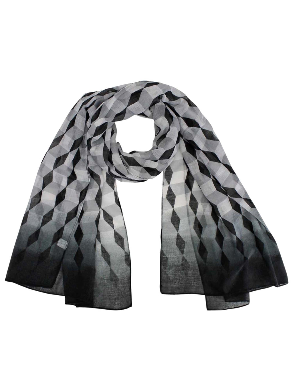 Ombre Diamond Print Scarf Wrap