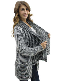Black & White Fuzzy Cardigan
