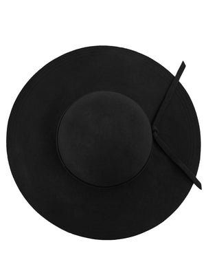 Wide Brimmed Wool Floppy Hat