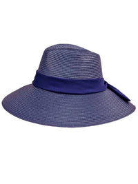 Wide Brim Sun Hat With Satin Bow