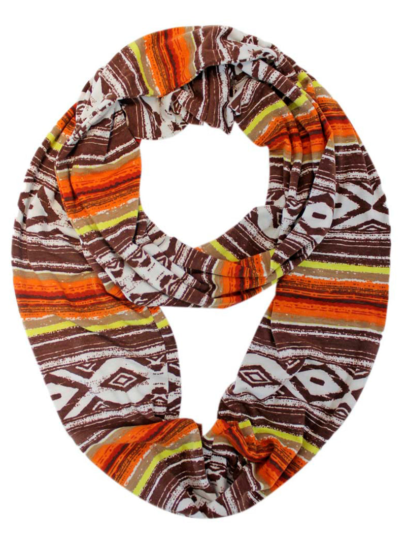 Colorful Aztec Print Ring Infinity Scarf