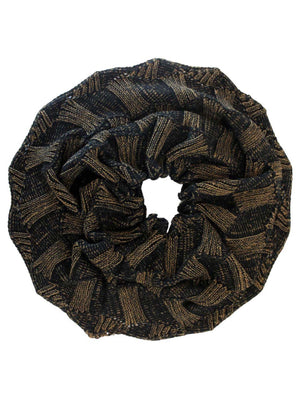Two-Tone Knit Unisex Winter Infinity Scarf