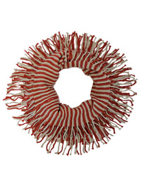Radiant Knit Winter Infinity Scarf With Fringe