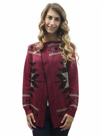 Tribal Print Cardigan Sweater