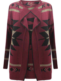 Tribal Print Cardigan Sweater