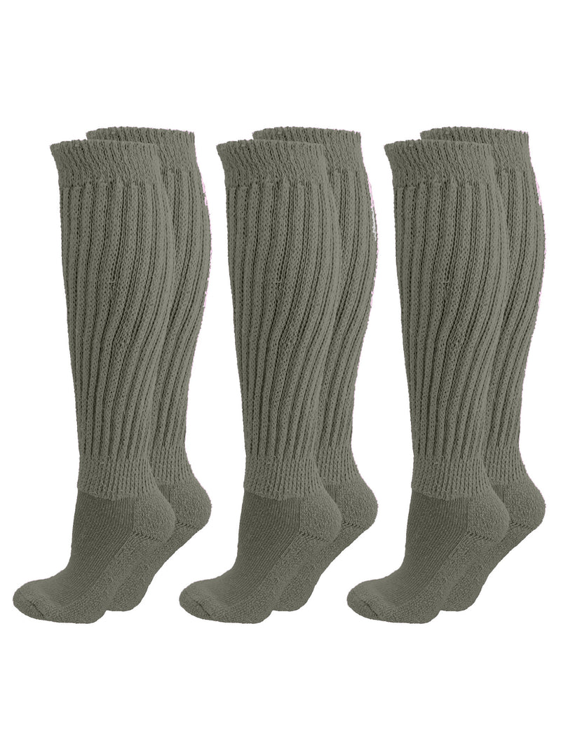 All Cotton 3 Pack Extra Heavy Slouch Socks