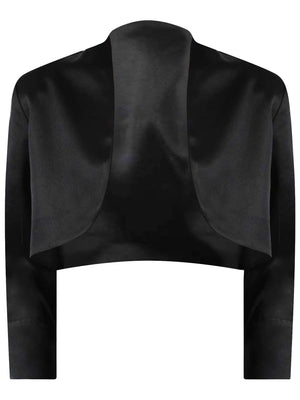 Dressy Satin 3/4 Sleeve Bolero Shrug Jacket