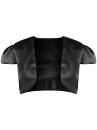 Short Sleeve Satin Bolero Shrug Jacket