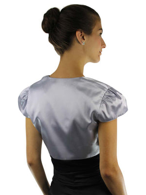 Short Sleeve Satin Bolero Shrug Jacket