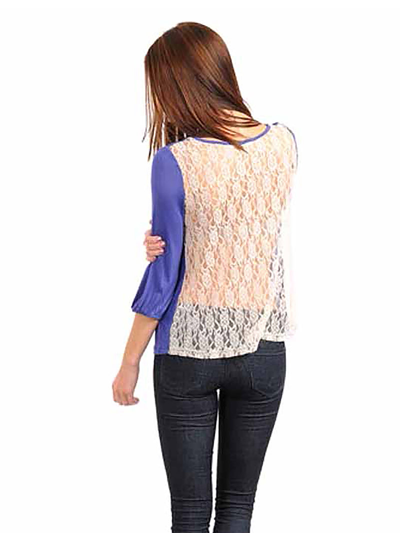 Top With Lace Back Detail
