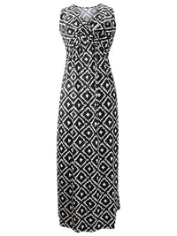 Bohemian Print Sleeveless Maxi Sundress