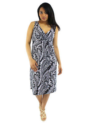 Sleeveless Paisley Print Bohemian Sundress