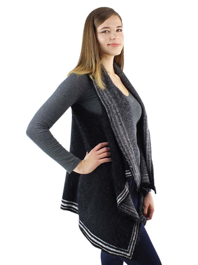Classic Knit Shawl Sweater Vest