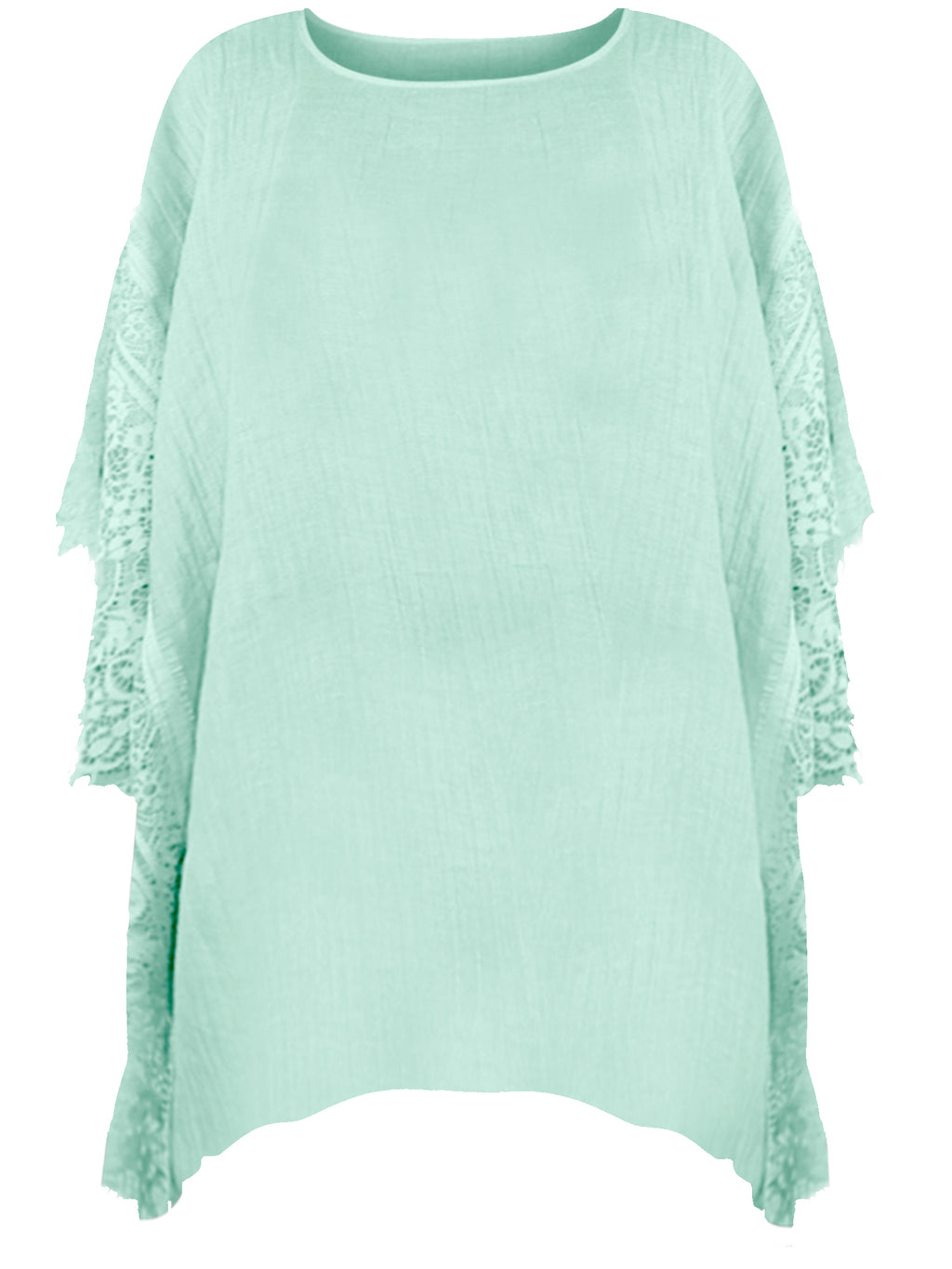 Mint Green Sheer Swim Beach Cover-Up Top