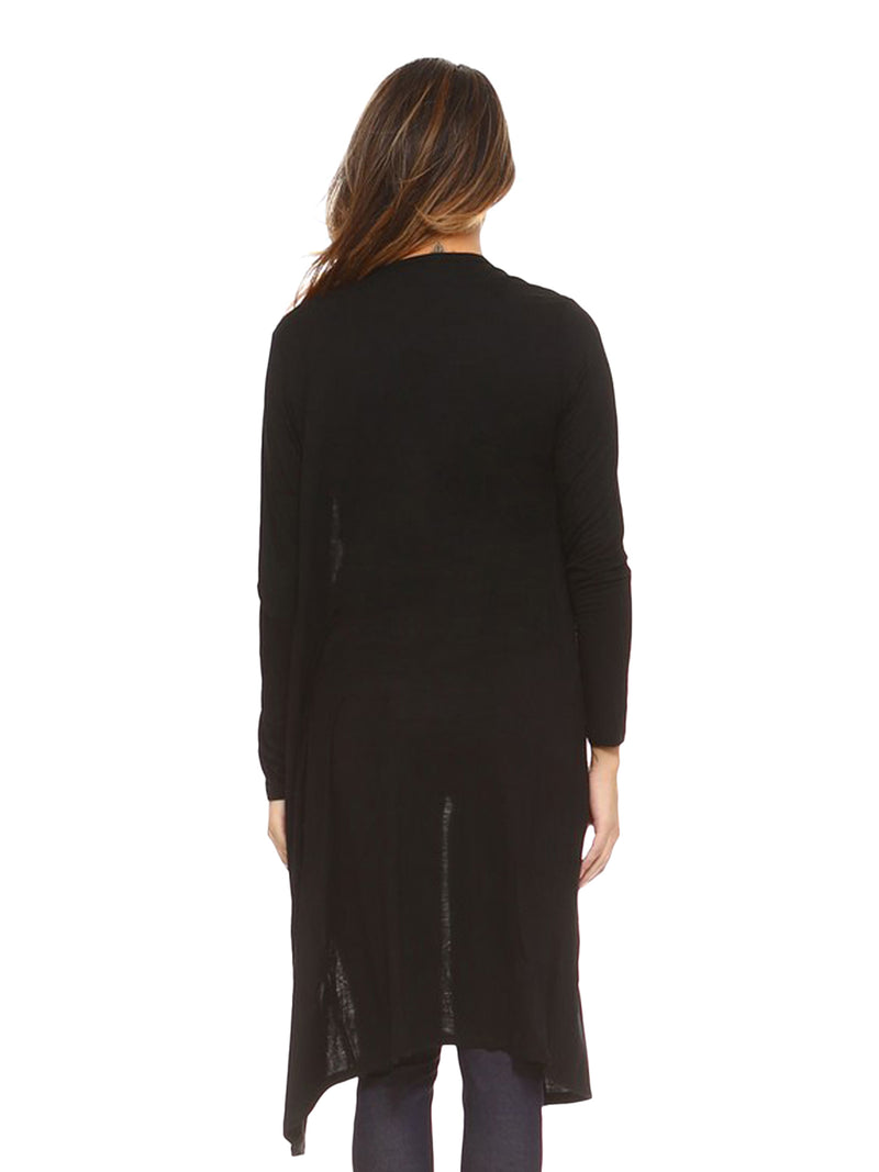 Black Open Front Cardigan