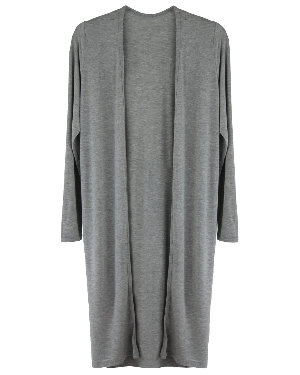 Light Gray Open Front Cardigan