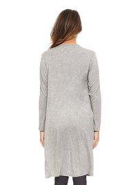 Light Gray Open Front Cardigan