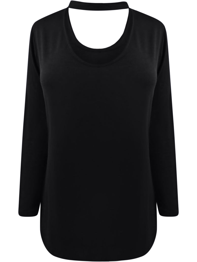 Black Choker Style Top