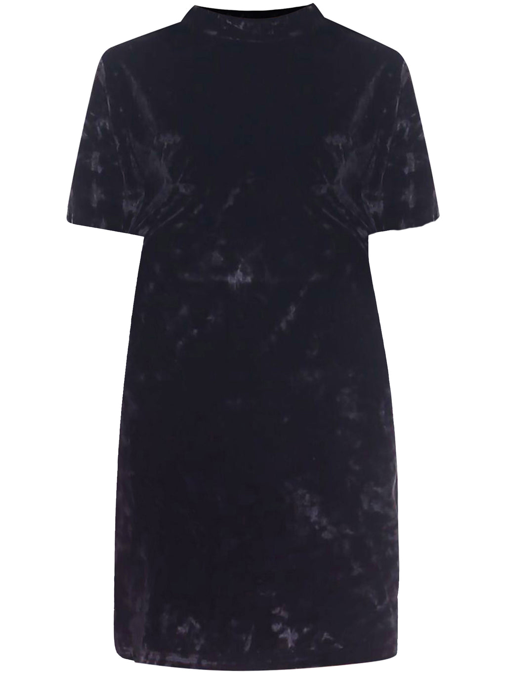 Black Velvet Short Sleeve Dress