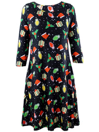 Christmas Womens Holiday Swing Dress