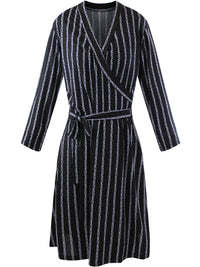 Black Long Sleeve Wrap Dress