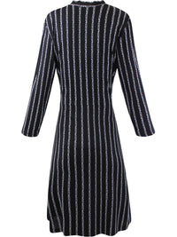Black Long Sleeve Wrap Dress