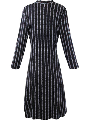 Black Long Sleeve Wrap Dress