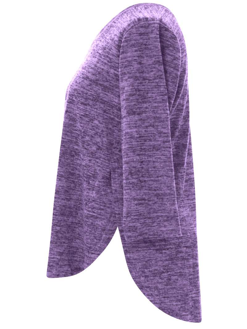 Purple Loose Fit Plus Size Hi-Lo Top