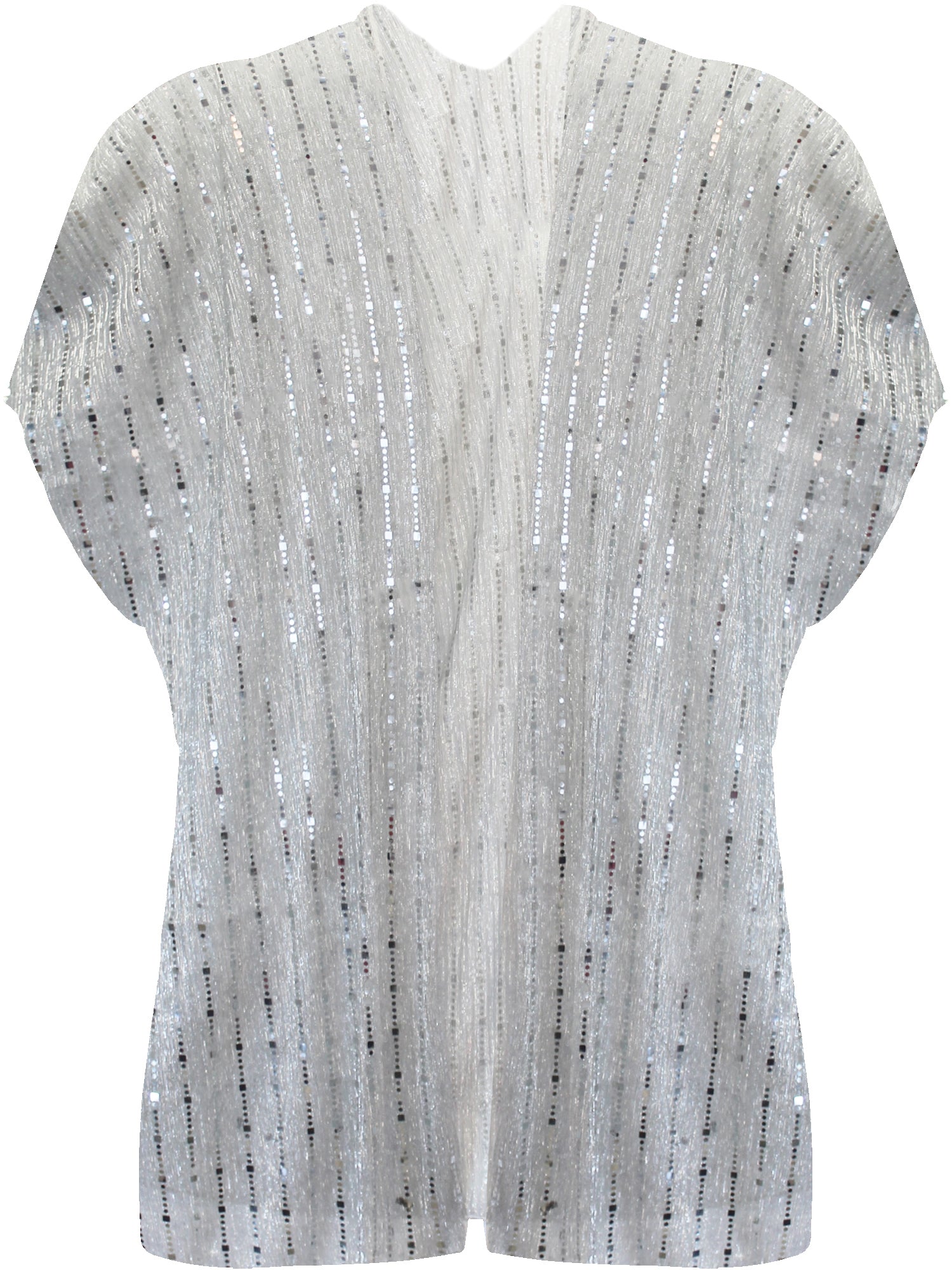 silver dress cover up VENUS Metallic Crochet Coverup | Glittery Silver
