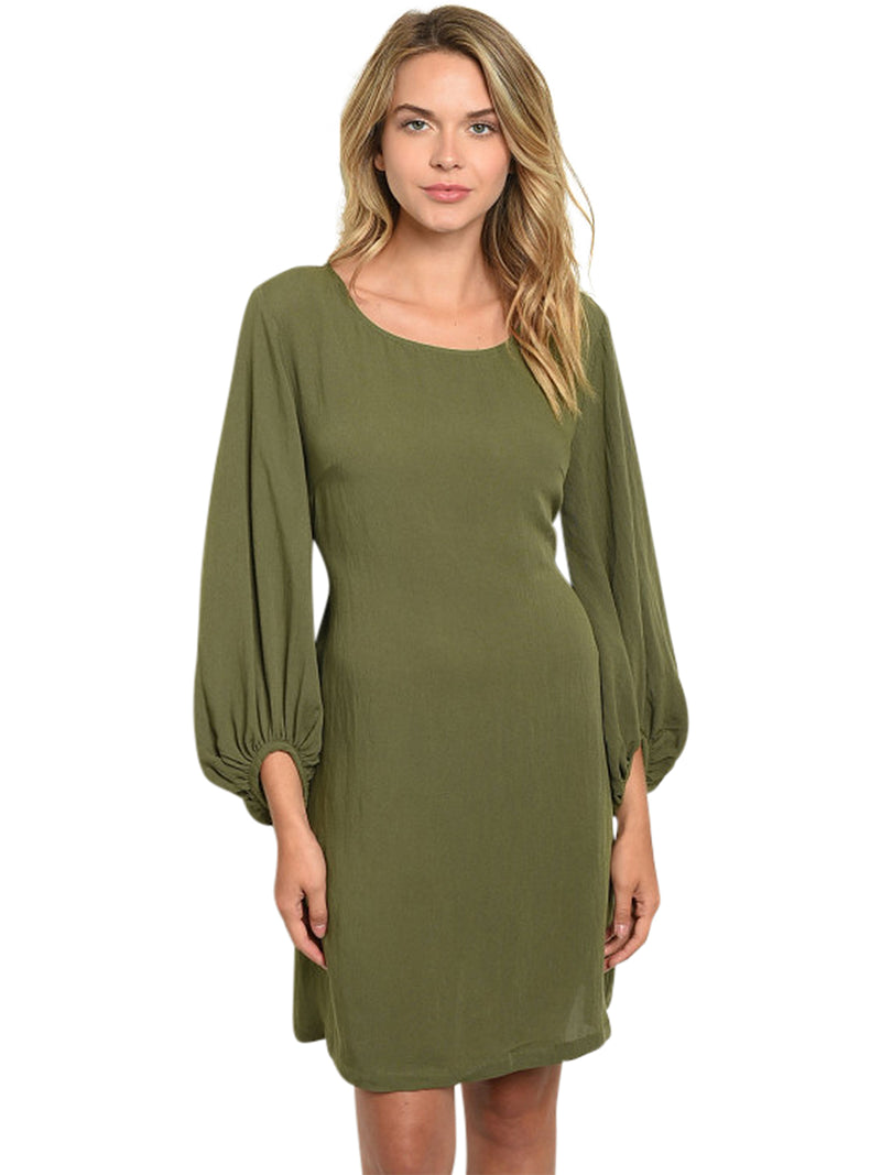 Loose Fit Puff Sleeve Boho Dress