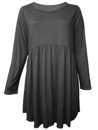 Black Plus Size Long Sleeve Tunic Dress Size XX-Large